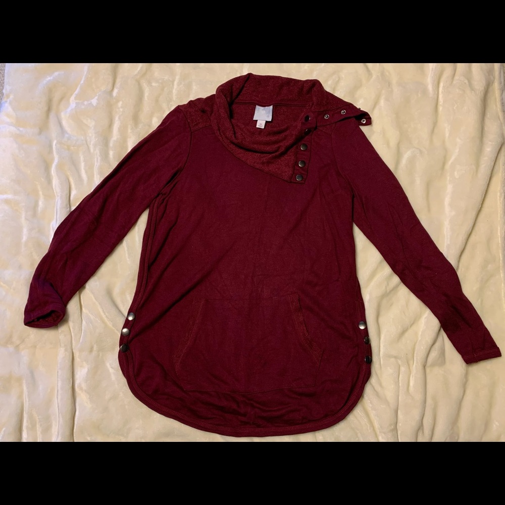 Red lightweight sweatshirt